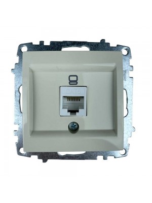 Розетка EL-BI ZENA кремова комп'ютерна 1-на CAT6e без рамки