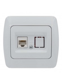 Розетка EL-BI ZIRVE Fixline біла комп'ютерна 1-на CAT6