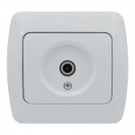 Розетка ELBI ZIRVE Fixline біла TV прохідна ( 501-000201-272 )