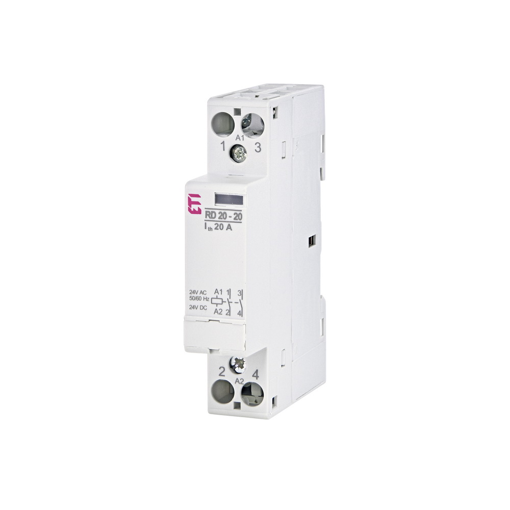 Контактор модульний ETI 2p 20А 24В AC/DC RD 20-20 ( 2464005 )