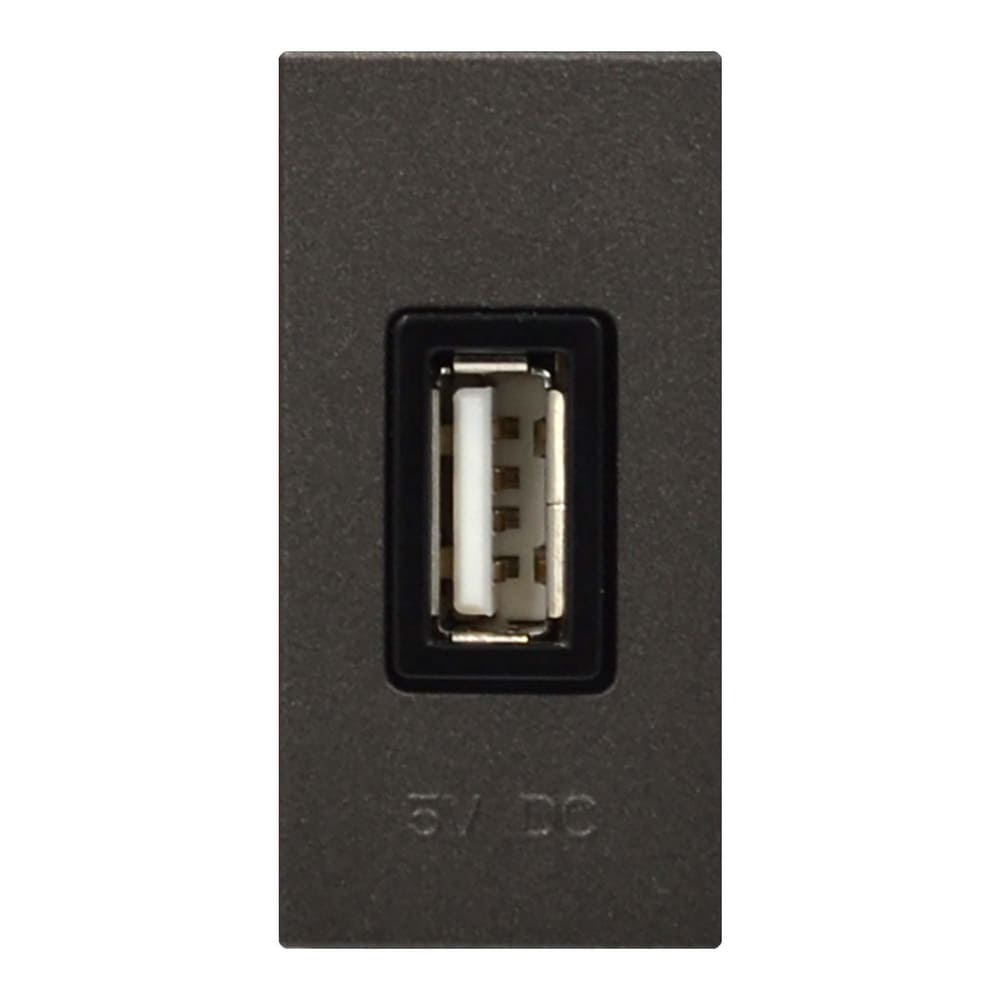 Розетка Zenit антрацит USB 1 мод. 2000мА ( 2CLA218520N1801 )​