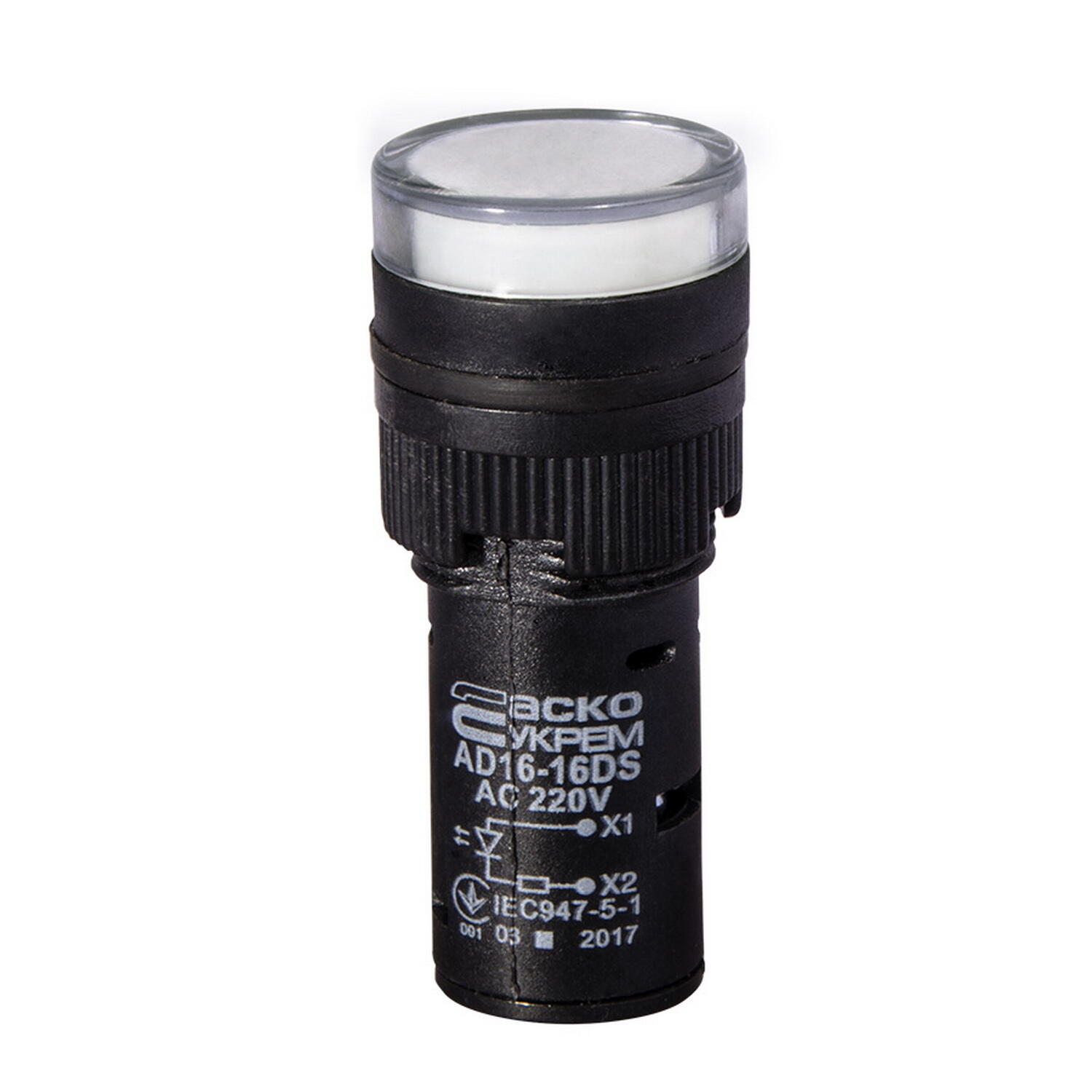 Світлосигнальна арматура AD16-16DS 220V АC біла Аско ( A0140030040 ) Світлосигнальна арматура AD16-16DS 220V АC біла Аско ( A0140030040 )