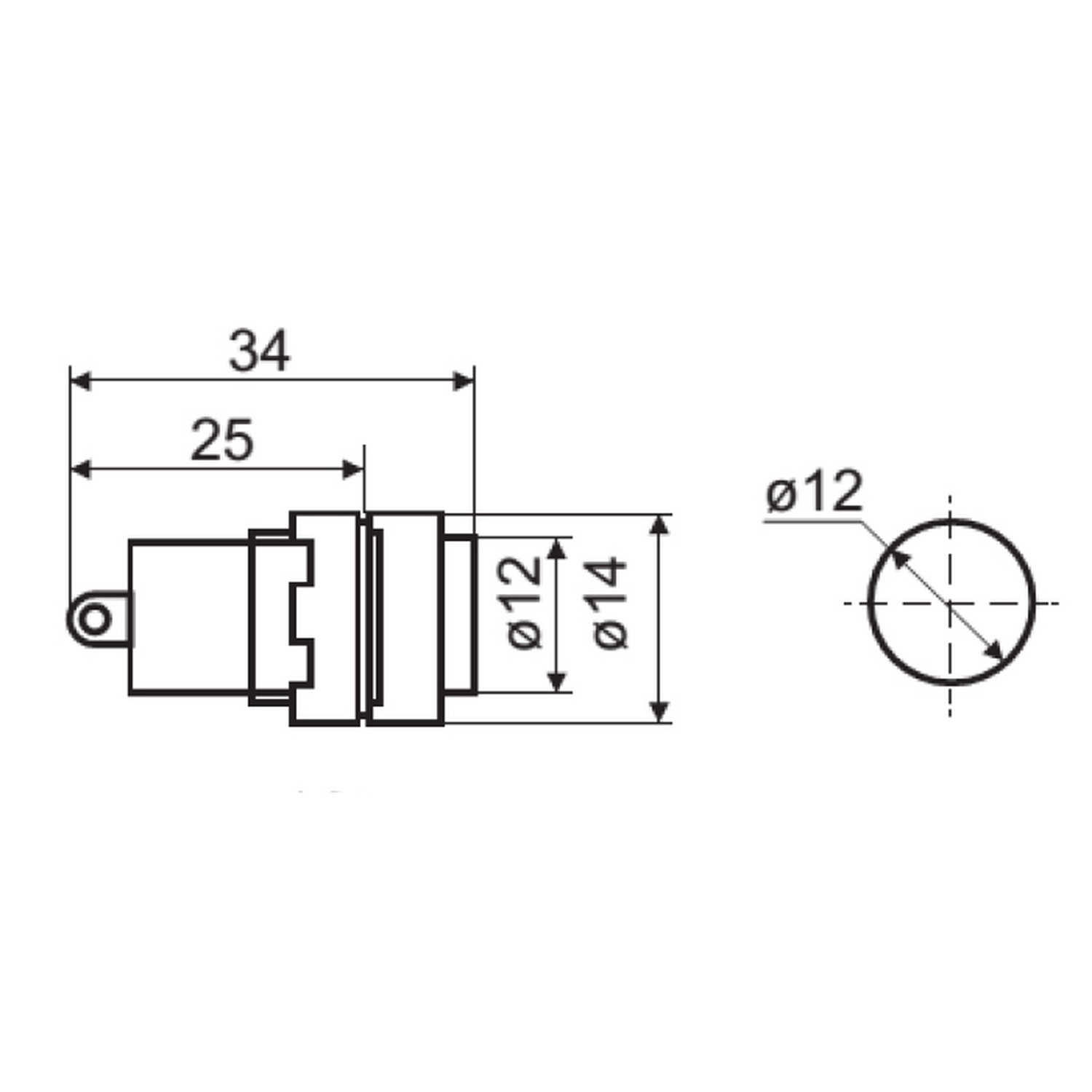 Світлосигнальна арматура AD22E-12DS 24V АC/DC червона Аско ( A0140030187 ) Світлосигнальна арматура AD22E-12DS 24V АC/DC червона Аско ( A0140030187 )