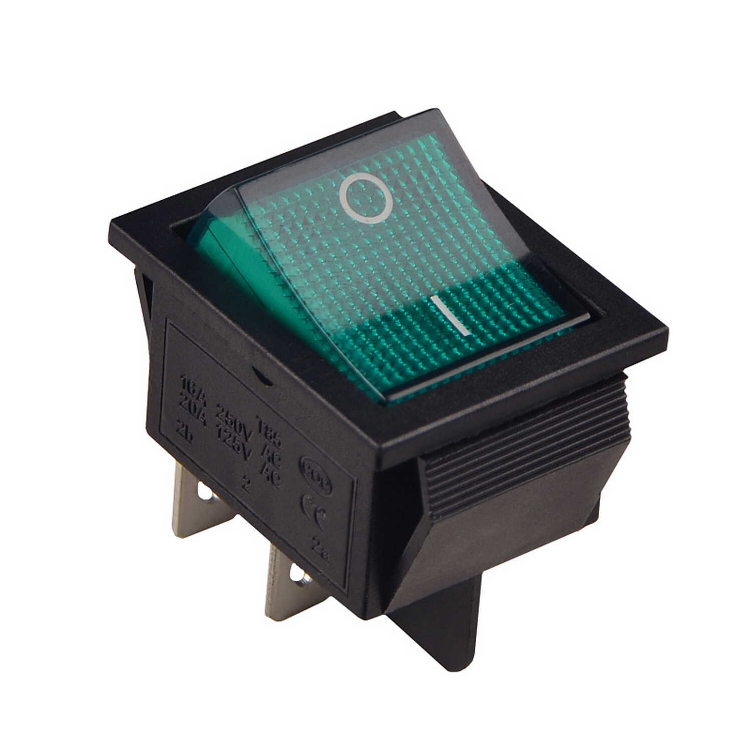 Перемикач Аско 1 клав. зелений з підсвічуванням 12 V AC/DC KCD2-201N GR/B ( A0140040171 ) Перемикач Аско 1 клав. зелений з підсвічуванням 12 V AC/DC KCD2-201N GR/B ( A0140040171 )