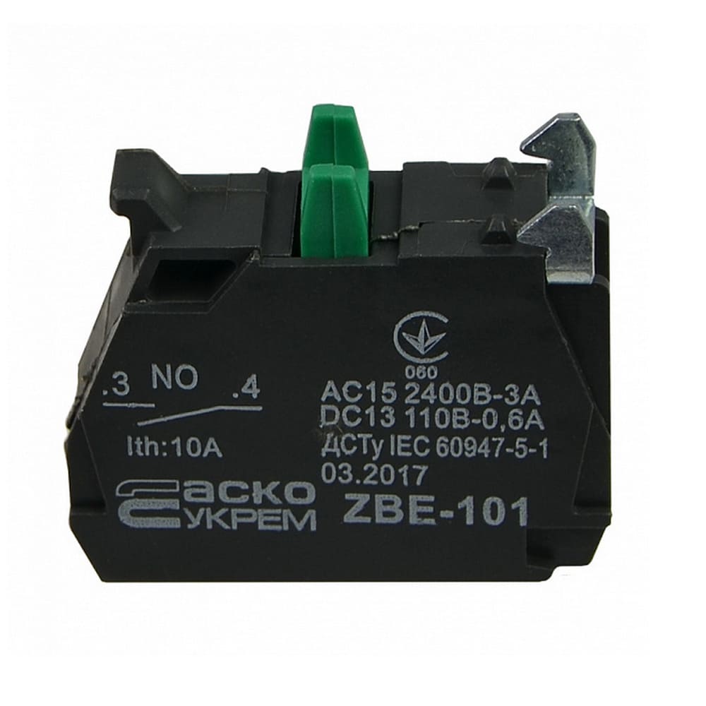 Блок контакт АСКО ZBE-101 N/О для кнопок TB5 ( A0140010180 )