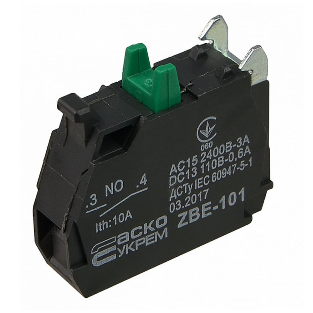 Блок контакт АСКО ZBE-101 N/О для кнопок TB5 ( A0140010180 )