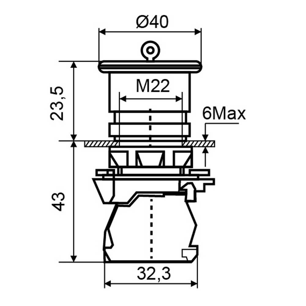 Кнопка безпеки АСКО TB5-AS142 повернення ключем ( A0140010162 )