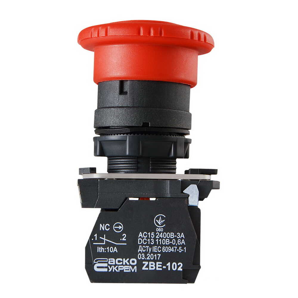 Кнопка безпеки АСКО TB5-AS542 повернення поворотом d40mm ( A0140010163 )