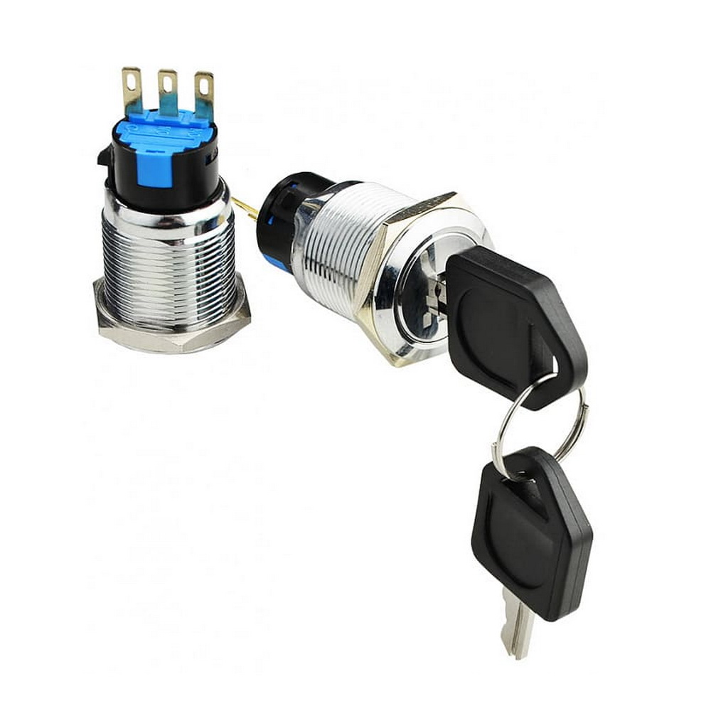 Кнопка металева з ключем АСКО TY 19C-K11/2 ( A0140010213 )