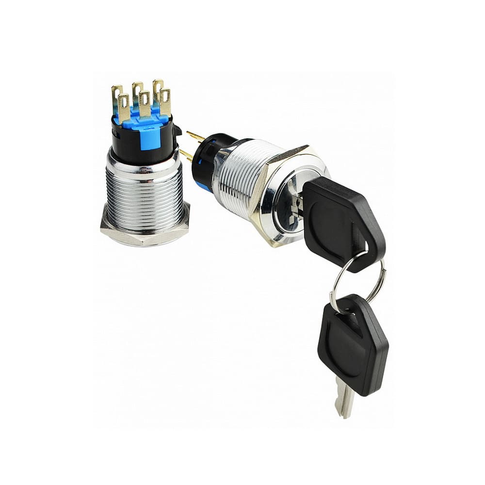 Кнопка металева з ключем АСКО TY 19C-K11/3 ( A0140010214 )