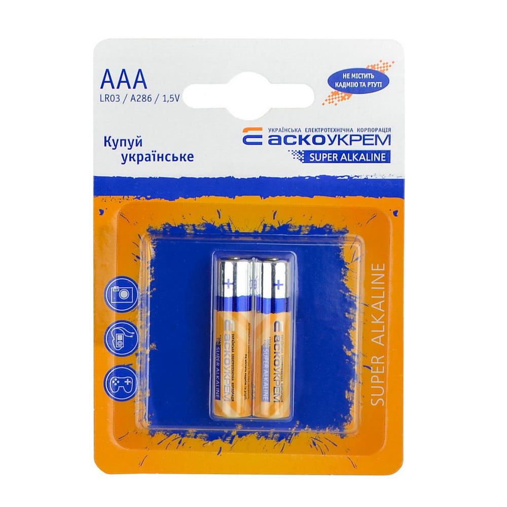 Батарейка АСКО Alkaline AAА/LR03/BL2 (2 шт) ( Аско.LR03.BL2 )