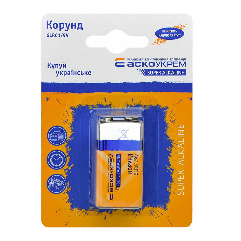 Батарейка АСКО Корунд 6LR61.BL1 (1 шт) ( Аско.6LR61.BL1 )