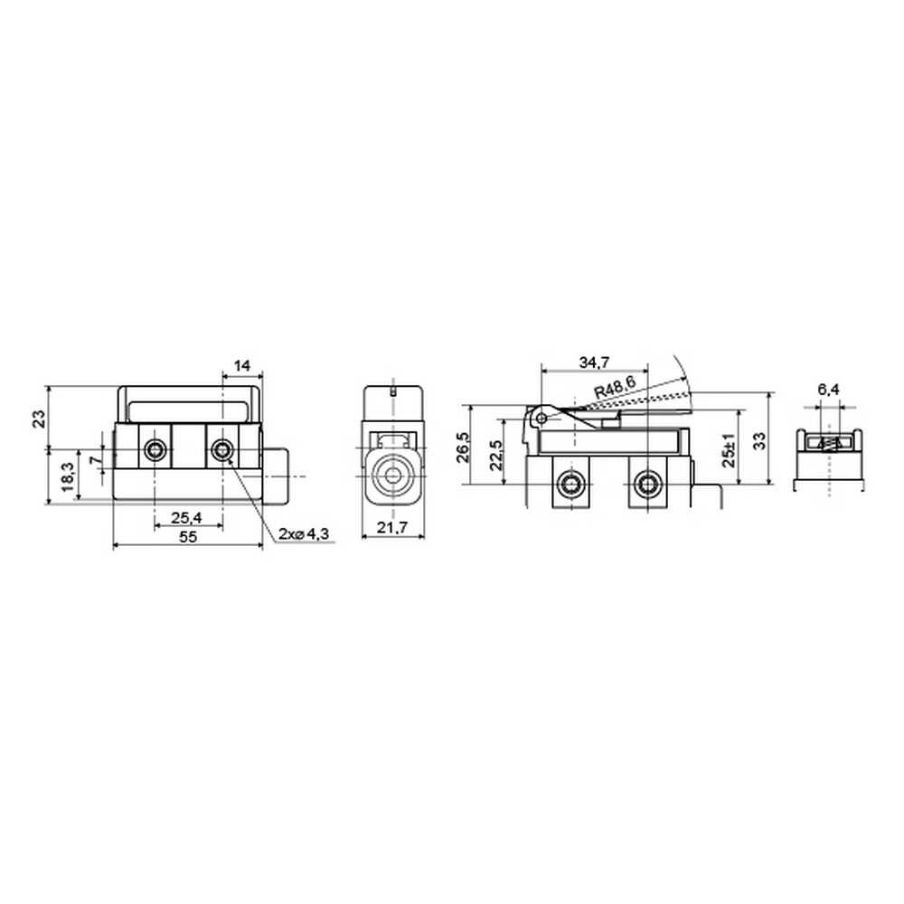Микровыключатель конечный АСКО D4MC-1020 ( A0050040015 )