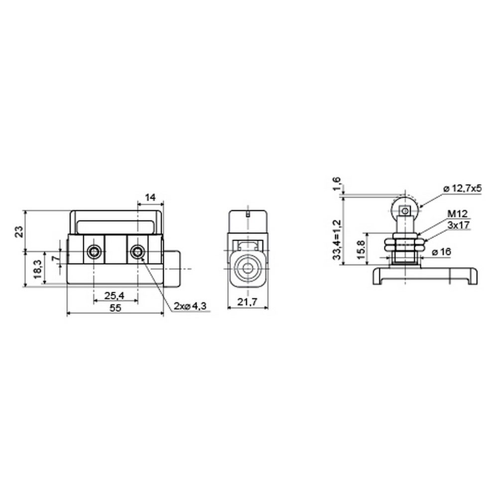 Микровыключатель конечный АСКО D4MC-5020 ( A0050040013 )