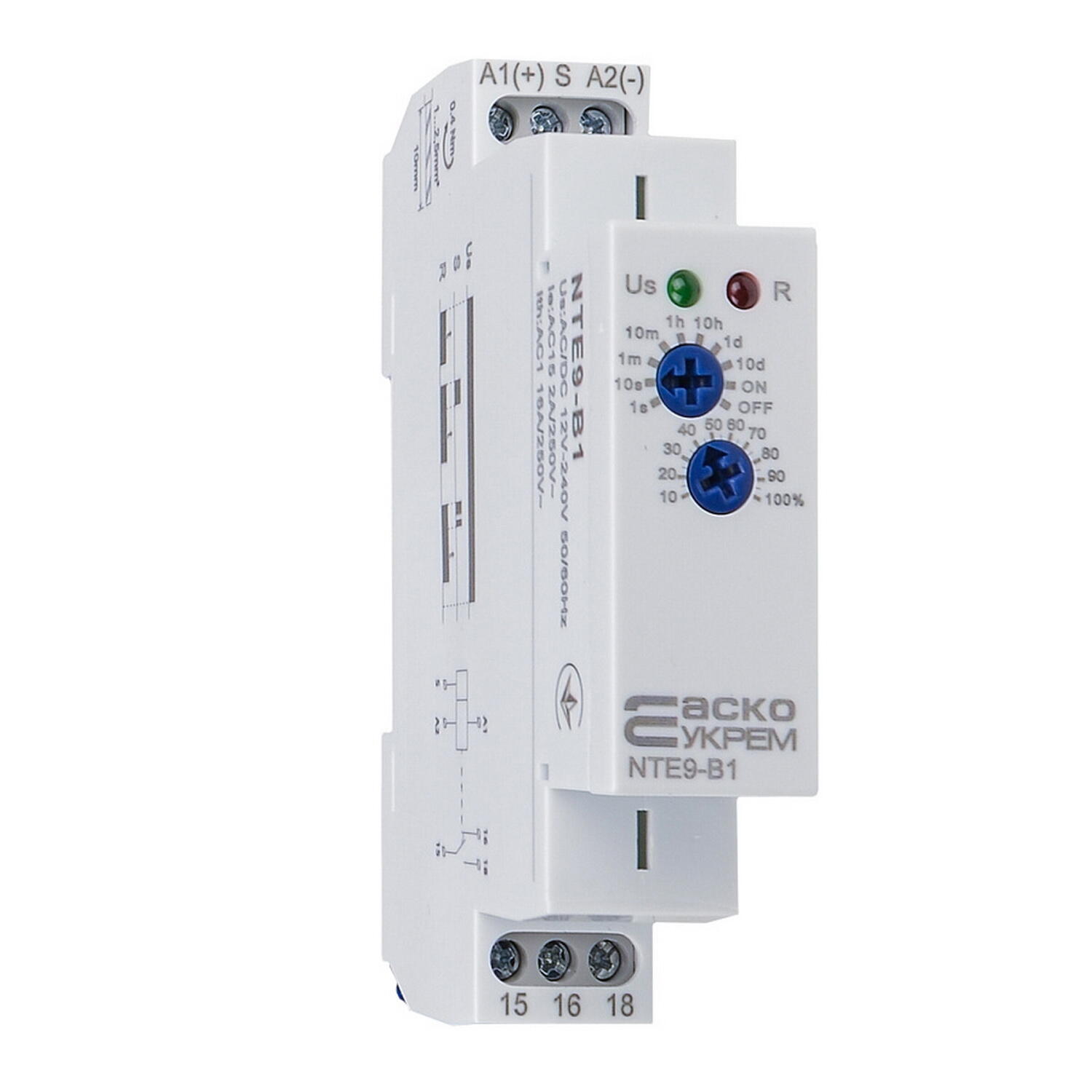 Реле затримки часу на вимкнення NTE9-B1 AC/DC 12-240V АСКО ( A0010240003 ) Реле затримки часу на вимкнення NTE9-B1 AC/DC 12-240V АСКО ( A0010240003 )