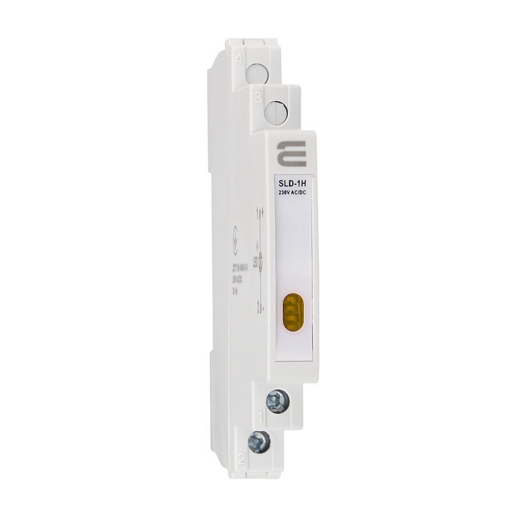 Сигнальна лампа Аско SLD-1H 9мм на DIN-рейку жовта ( A0140030003 )