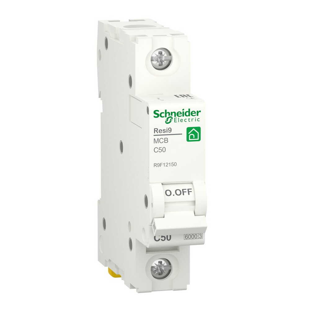 Автоматический выключатель Schneider 6кА C 1p 50А Resi9 ( R9F12150 )