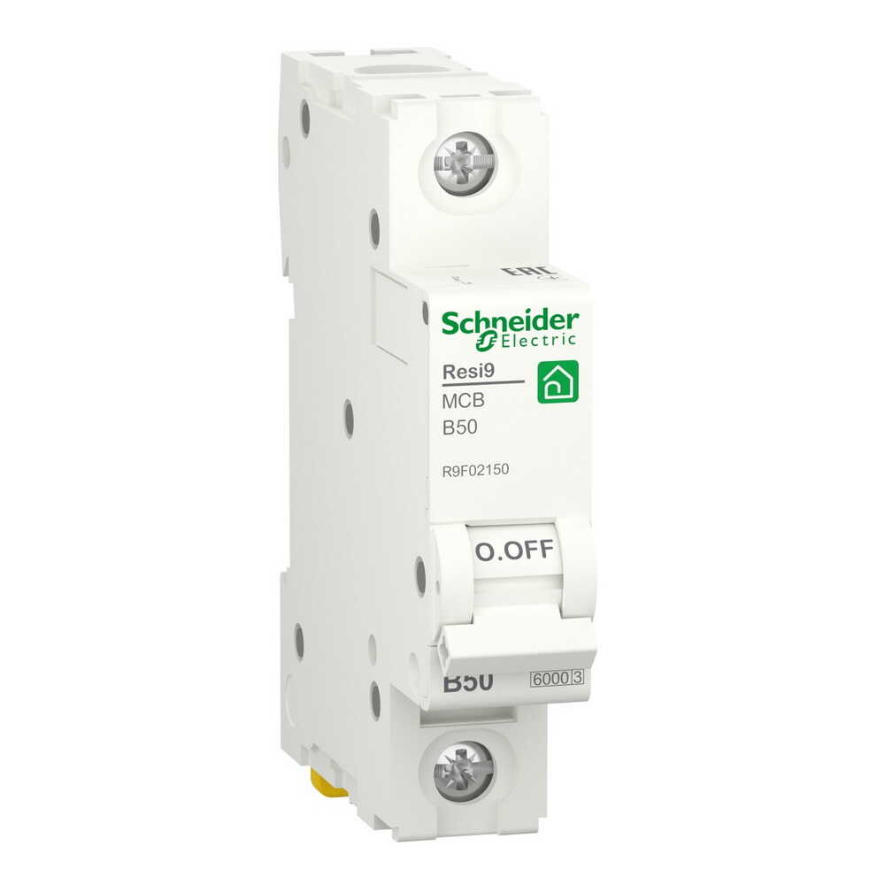 Автоматичний вимикач Schneider 6кА B 1p 50А Resi9 ( R9F02150 )