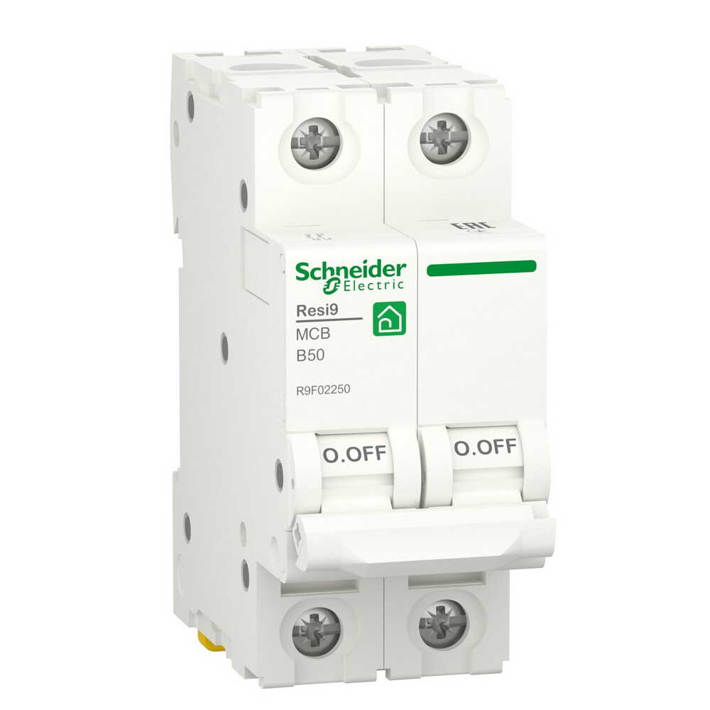 Автоматичний вимикач Schneider 6кА B 2p 50А Resi9 ( R9F02250 )