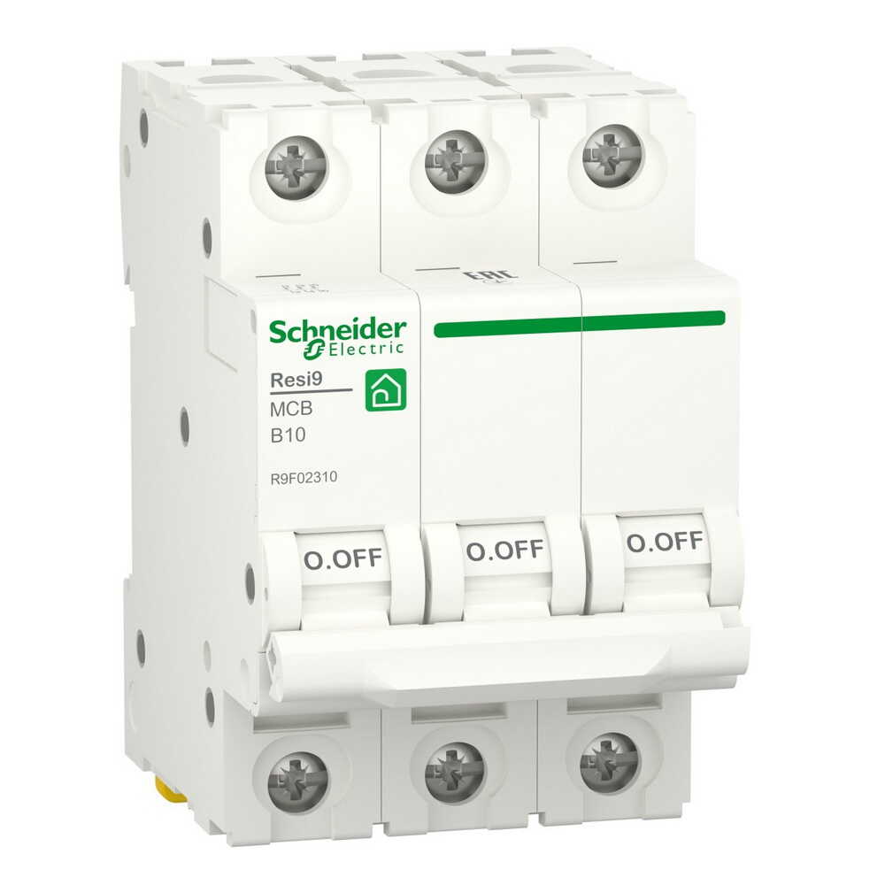 Автоматичний вимикач Schneider 6кА B 3p 10А Resi9 ( R9F02310 )