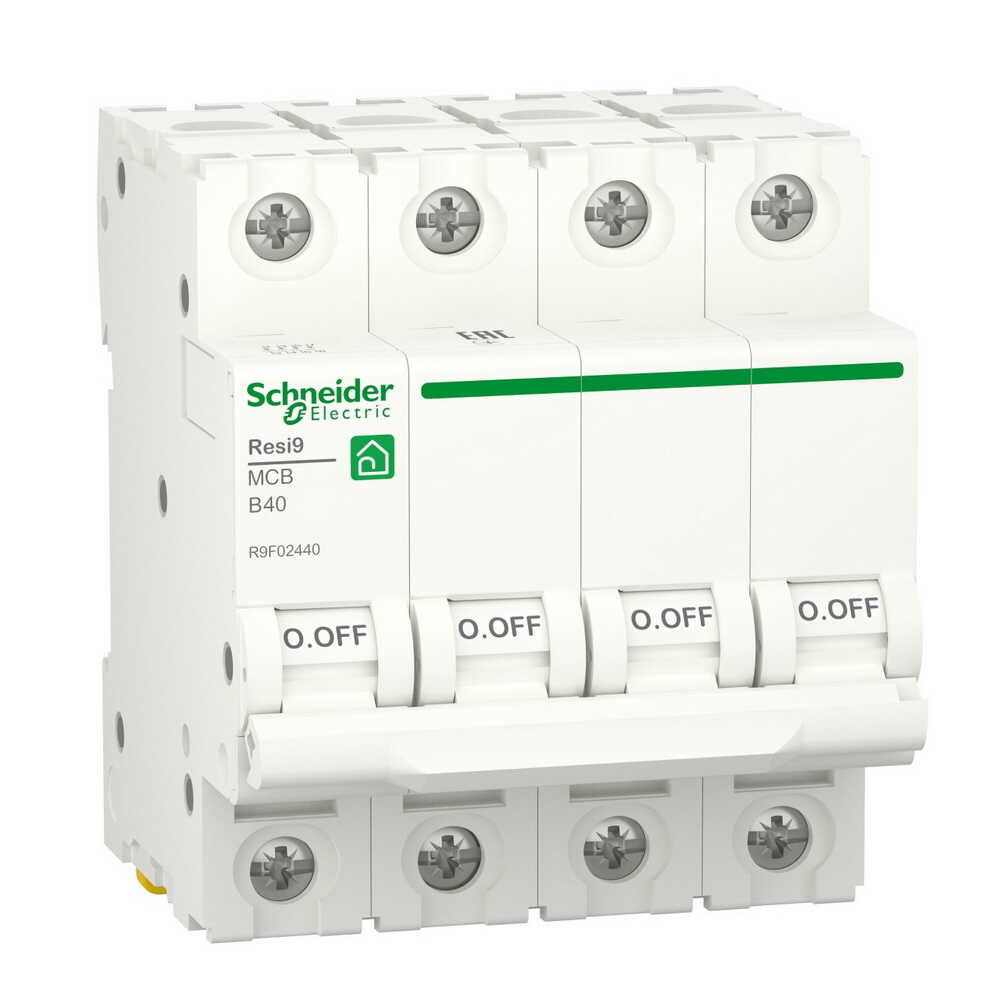 Автоматический выключатель Schneider 6кА B 4p 40А Resi9 ( R9F02440 )