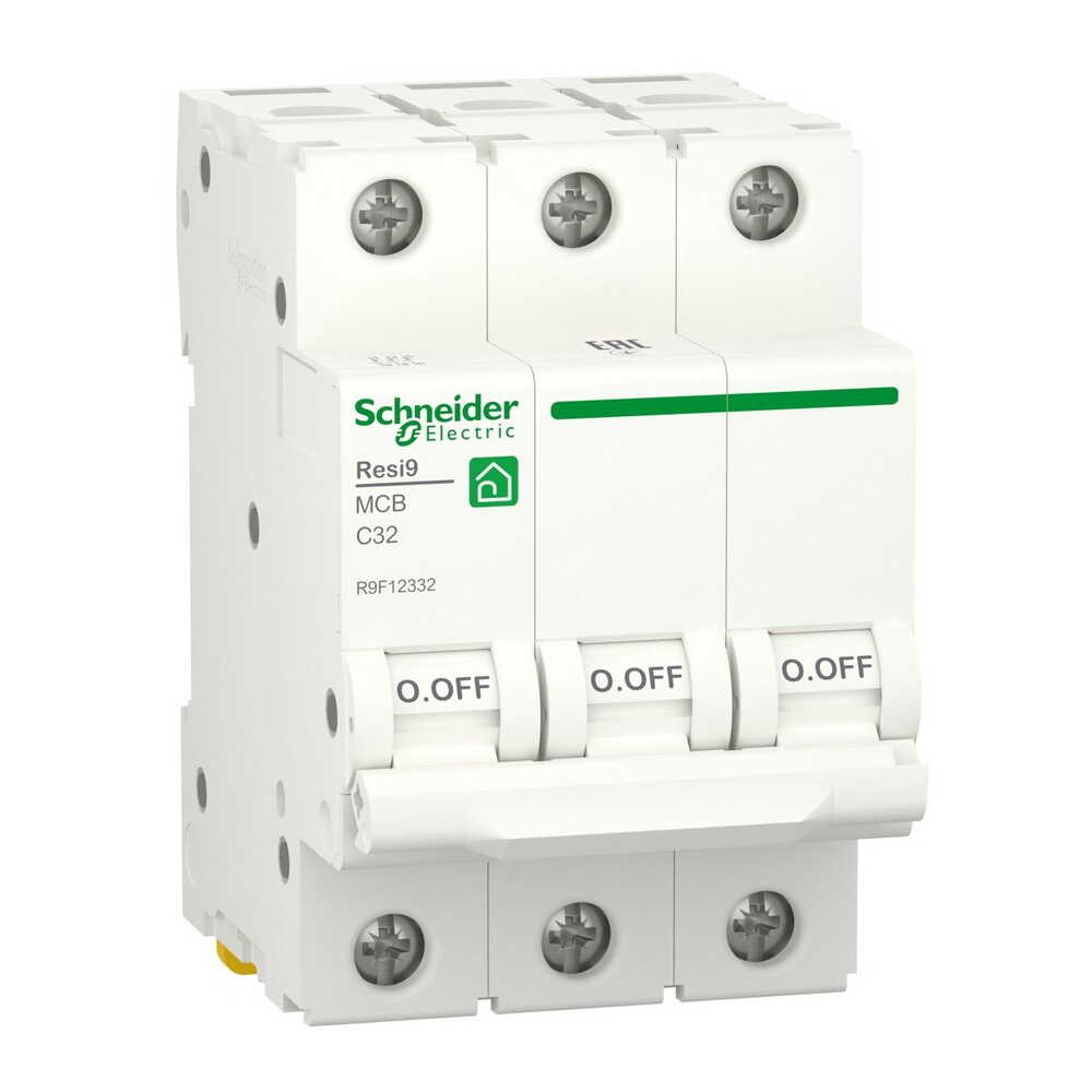 Автоматический выключатель Schneider 6кА C 3p 32А Resi9 ( R9F12332 )