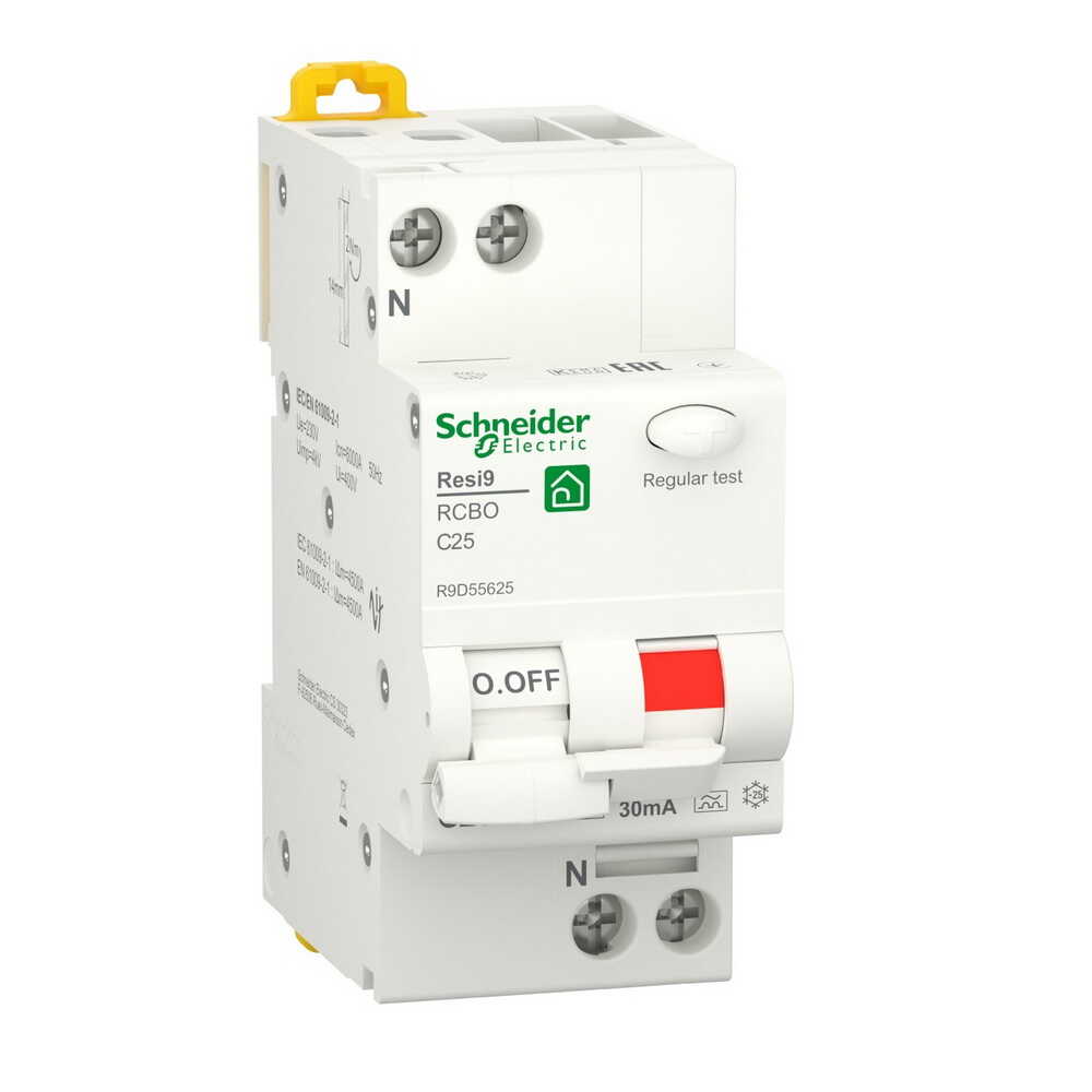 Диференційний автомат Schneider 25А 30мА тип А Resi9 ( R9D55625 )