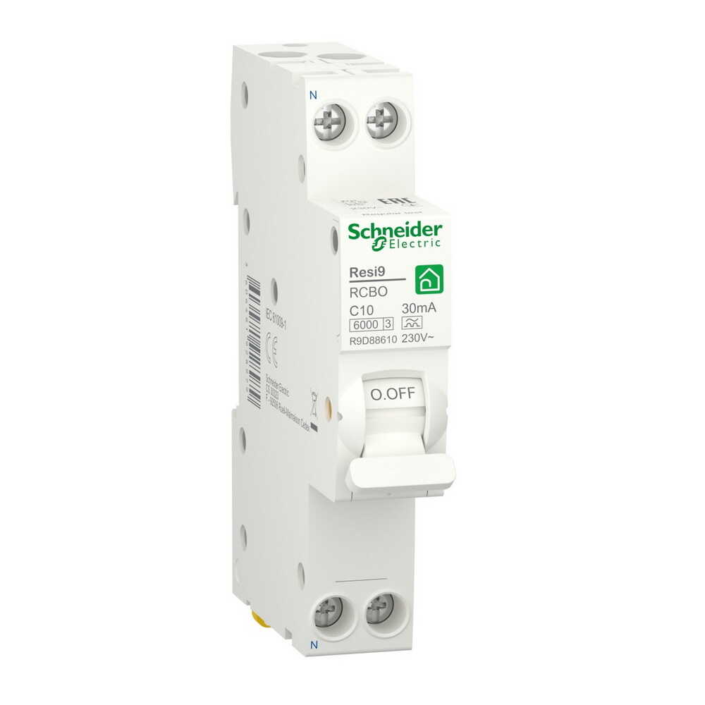 Диференційний автомат Schneider mini 10А 30мА тип А Resi9 ( R9D88610 )