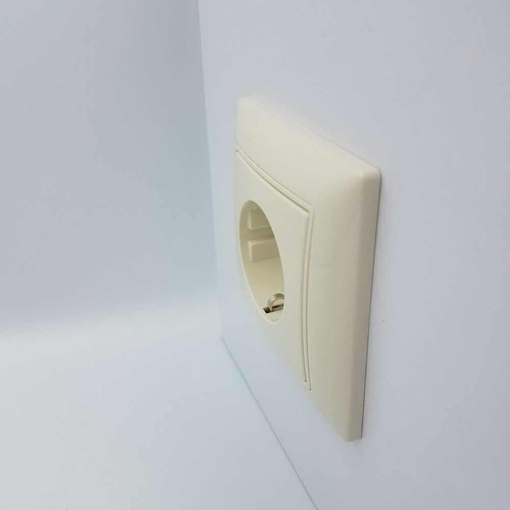 Розетка ABB basic55 cлонова кість 1-на з заземленням ( 2CKA002011A3857 )