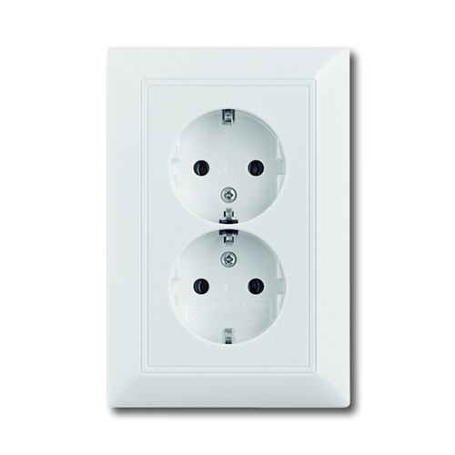 Розетка ABB basic55 біла 2-на з заземленням ( 2CKA002014A1462 ) Розетка ABB basic55 біла 2-на з заземленням ( 2CKA002014A1462 )
