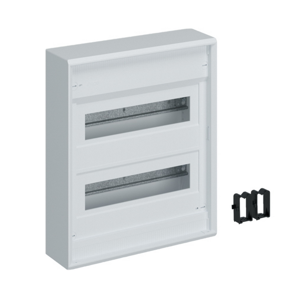 Пластиковый бокс Hager Volta на 24 модуля накладной без дверцы с клеммами ( VA24CN ) Пластиковый бокс Hager Volta на 24 модуля накладной без дверцы с клеммами ( VA24CN )