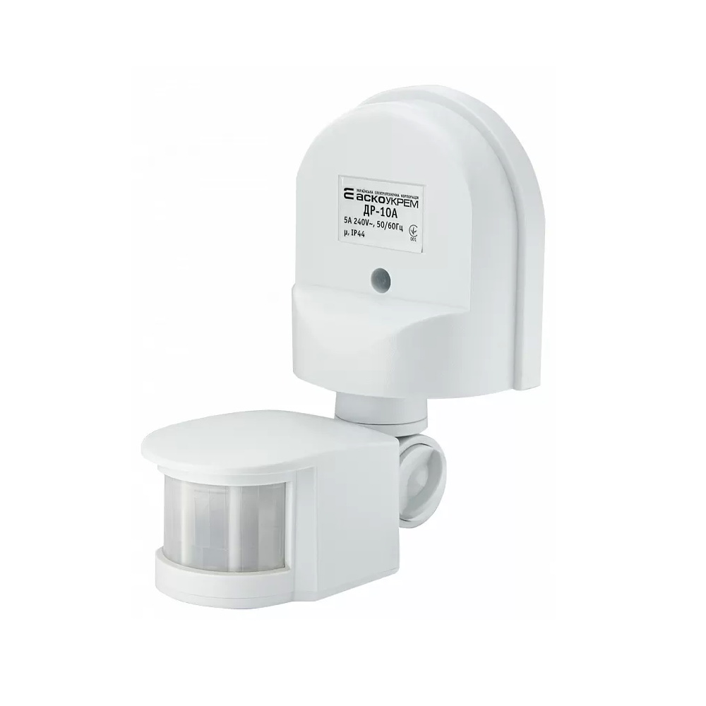Датчик руху АСКО ДР-10А 12м 180 білий IP44 ( A0220010003 )