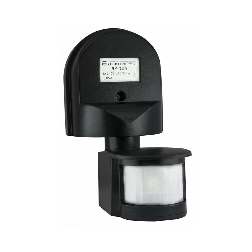 Датчик руху АСКО ДР-10A 12м 180 чорний IP44 ( A0220010019 )