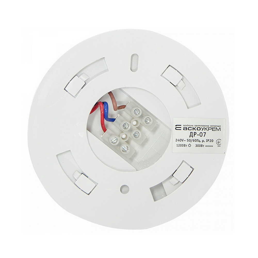 Датчик руху АСКО ДР-07 6м 360 білий IP20 ( A0220010007 )