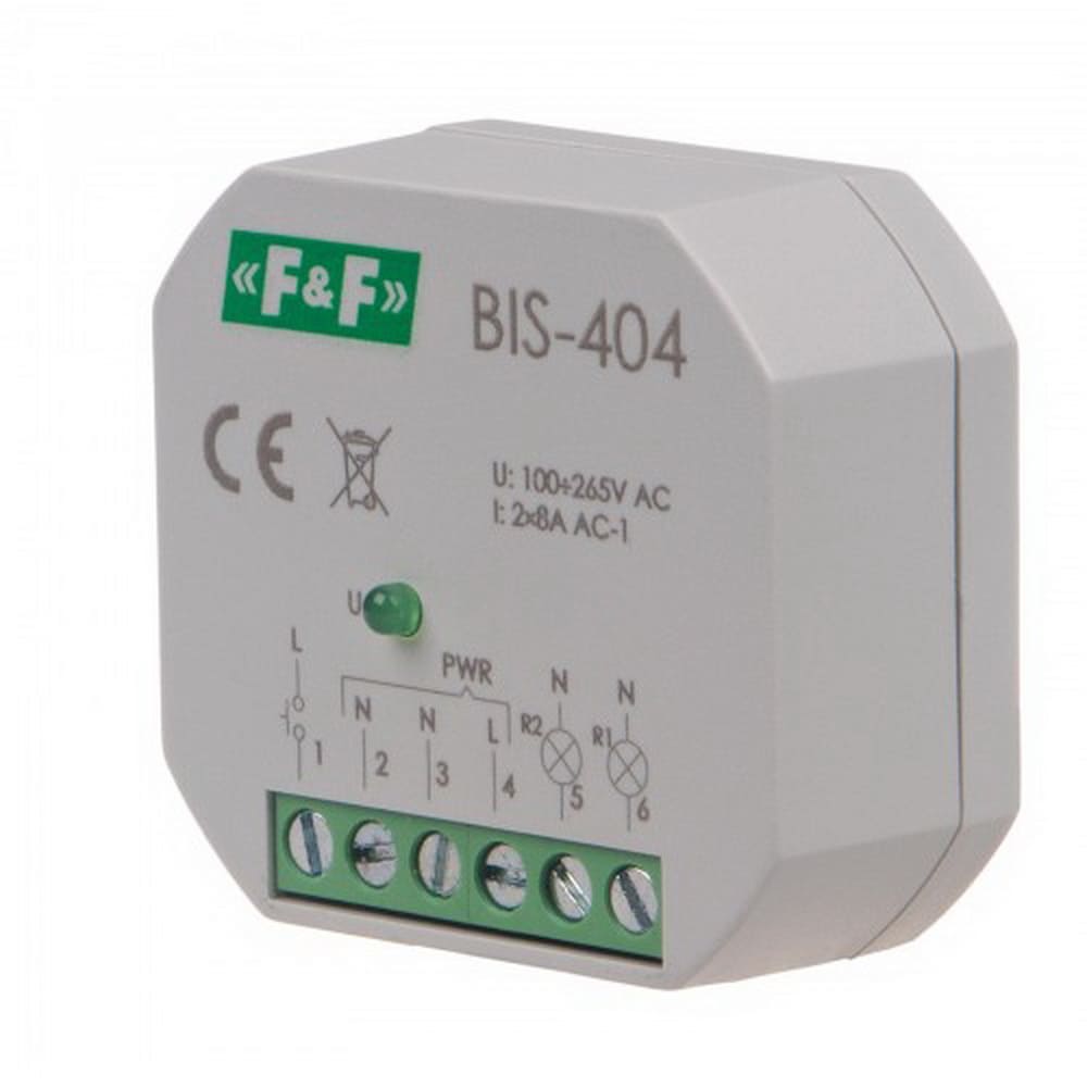 Реле імпульсне 2х5А 220В BIS-404 F&F ( BIS-404 )