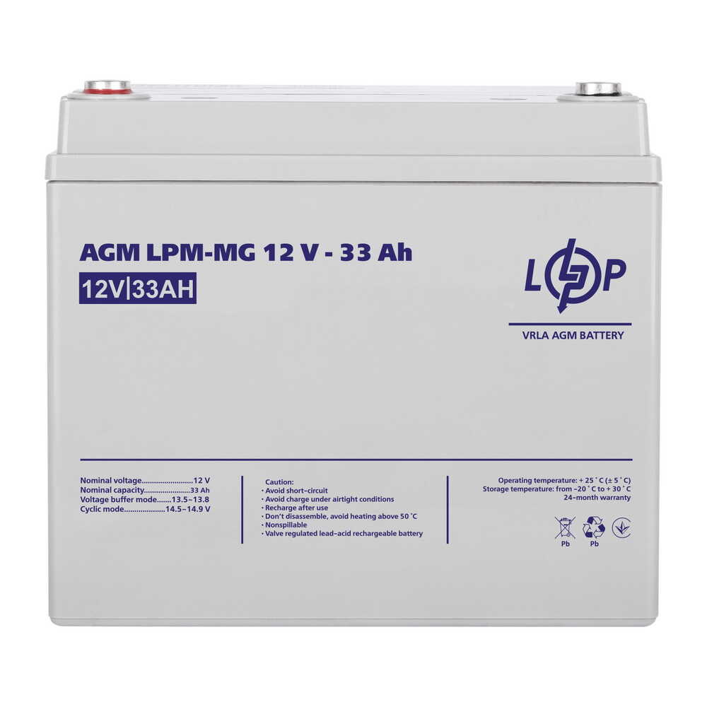 Аккумулятор мультигелевый LPM-MG 12V - 33 Ah LOGICPOWER ( 6558 ) Аккумулятор мультигелевый LPM-MG 12V - 33 Ah LOGICPOWER ( 6558 )