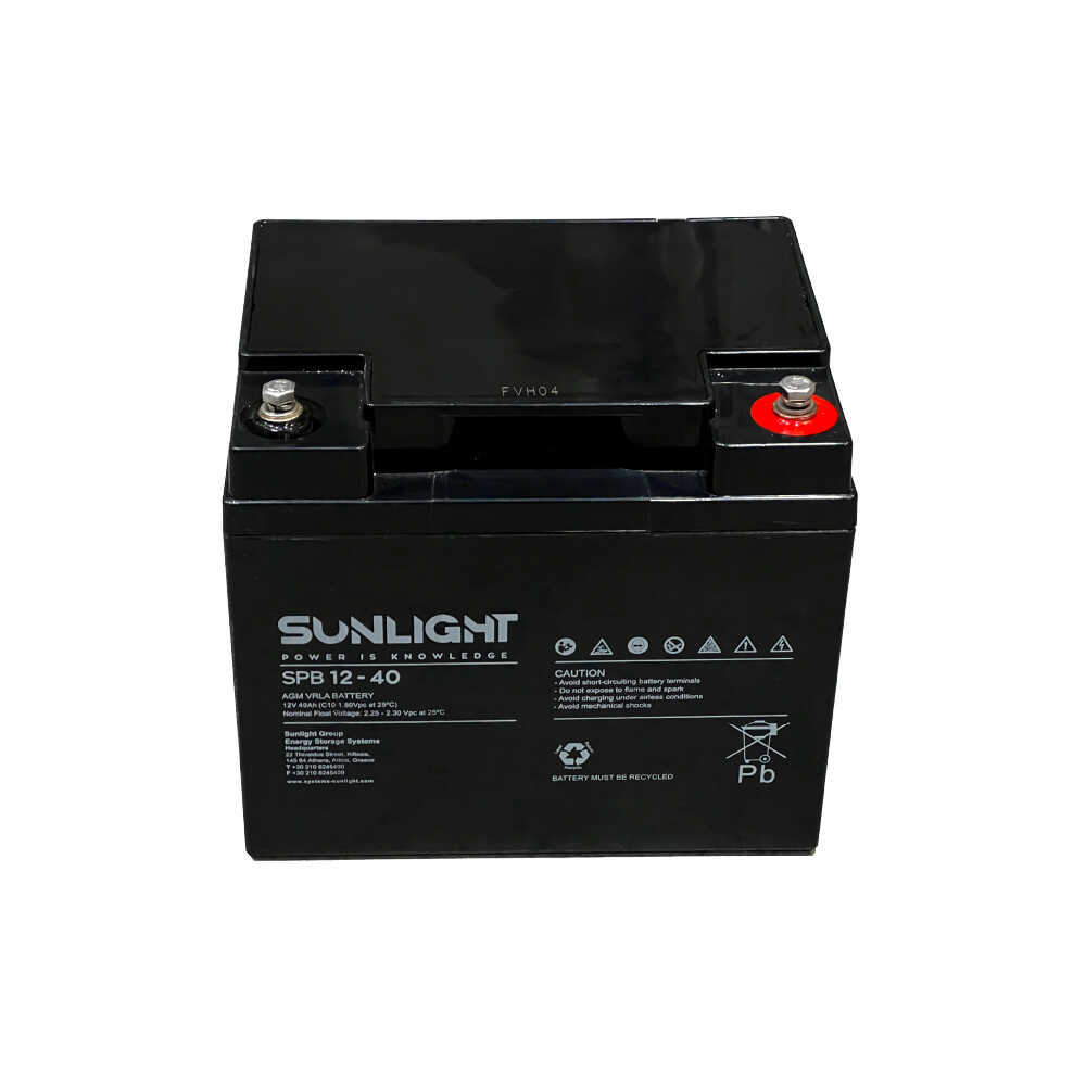 Акумулятор 40Ah 12В тип AGM Sunlight ( SP12-40 ) 