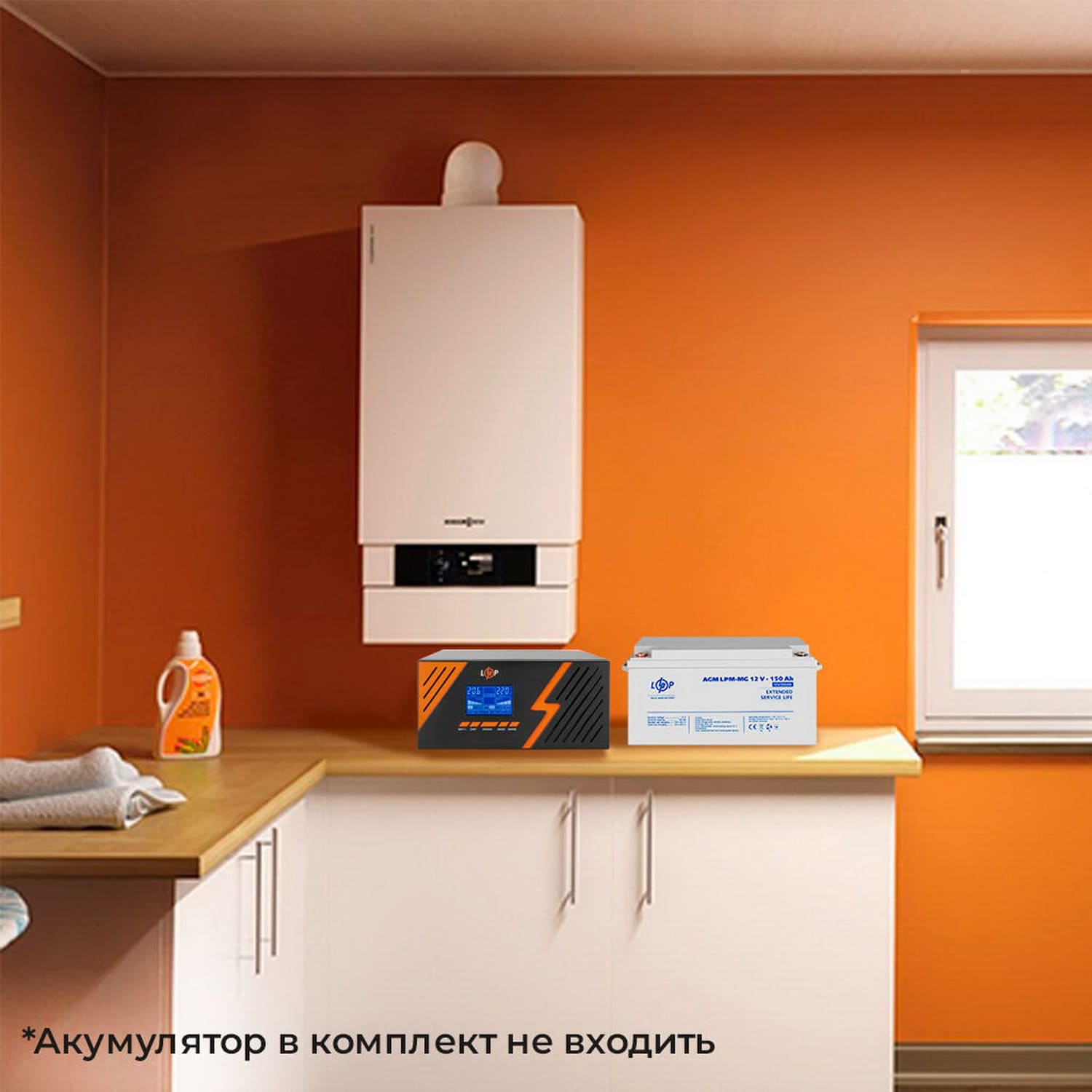 Блок безперебійного живлення 12V LPM-PSW-1500VA black LOGICPOWER ( 22754 )