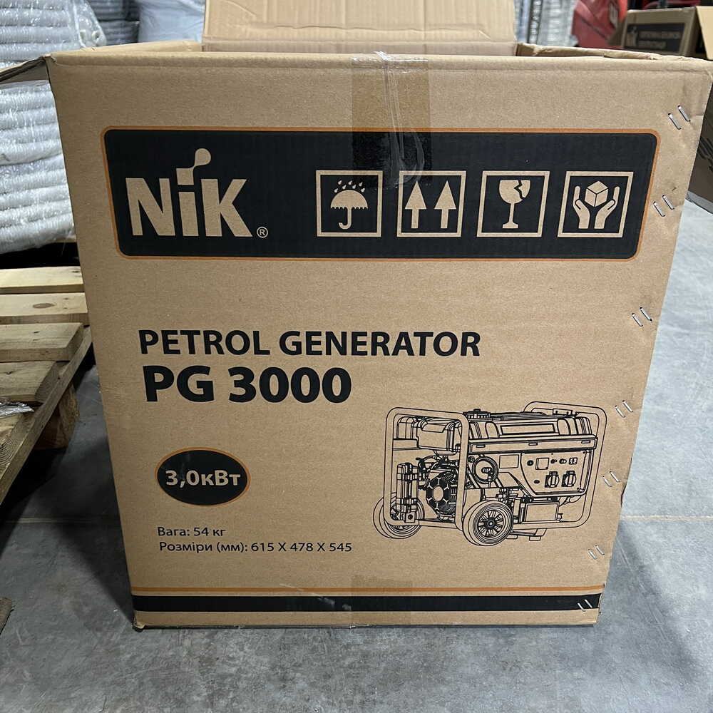 Генератор бензиновий NIK 3,0кВт PG3000