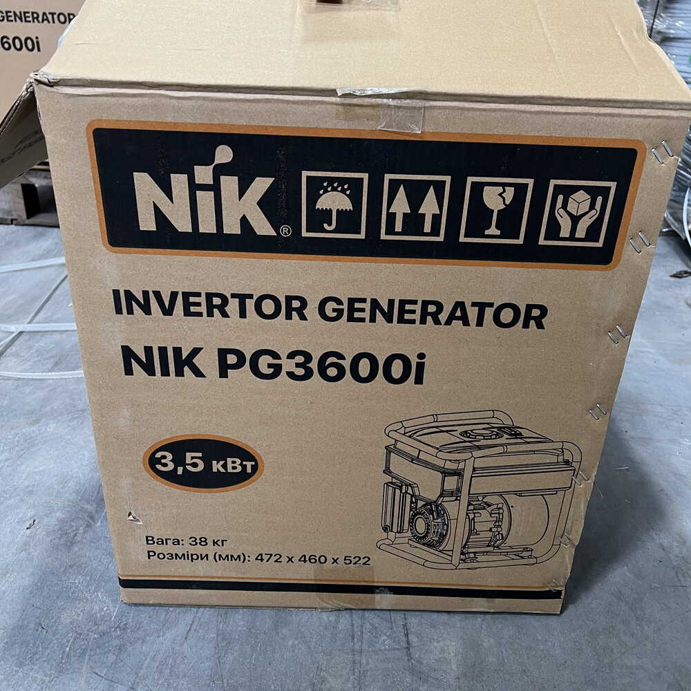 Генератор бензиновий NIK 3,5кВт PG3600i інверторний