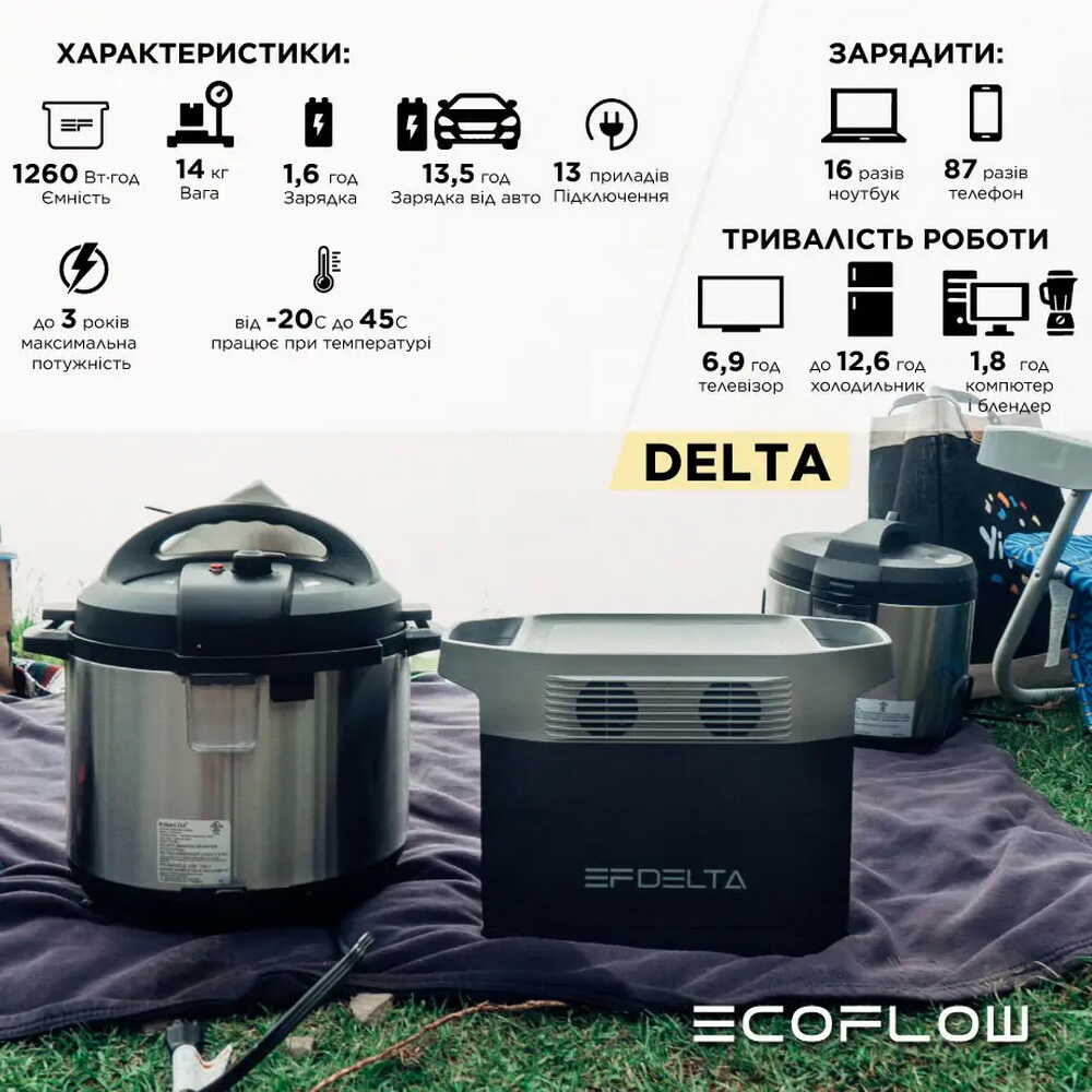Зарядна станція EcoFlow DELTA 2 1024 Вт*год ( ZMR300-EU )