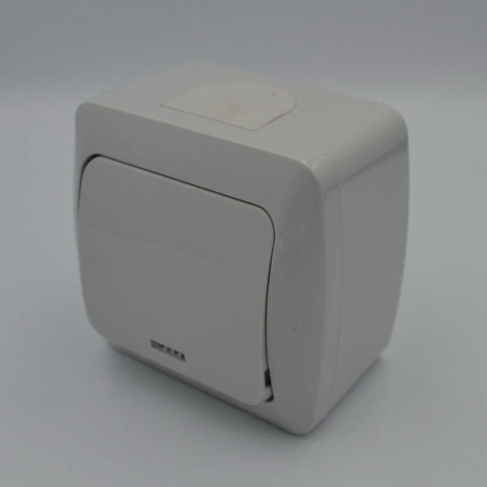 Вимикач EVA сірий 1кл з підсвіткою IP54 ( 554-011500-201 )