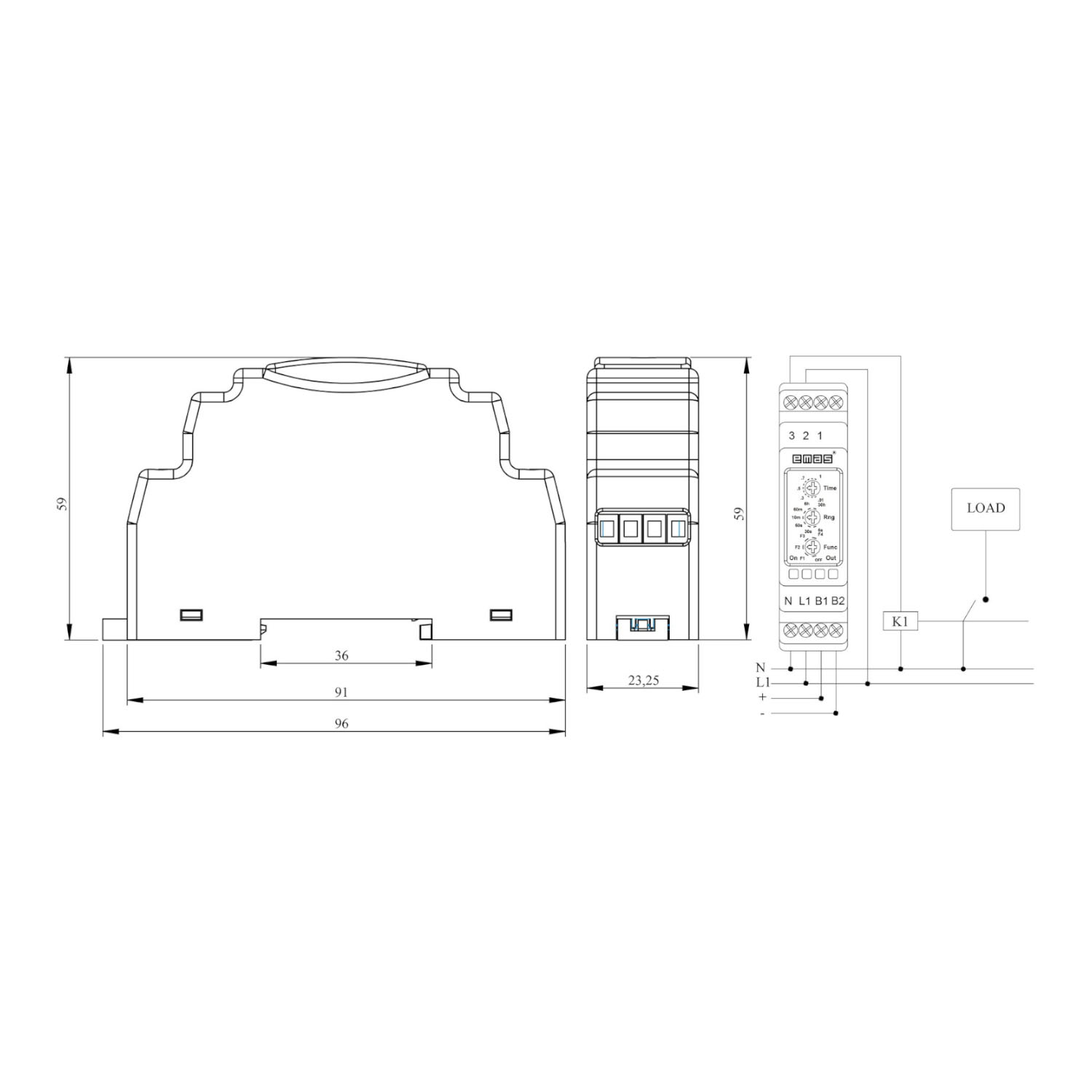 Реле часу 0,06 с - 30 год 24V AC/DC - 220V AC EMAS ( RR3ZTC01 ) Реле часу 0,06 с - 30 год 24V AC/DC - 220V AC EMAS ( RR3ZTC01 )
