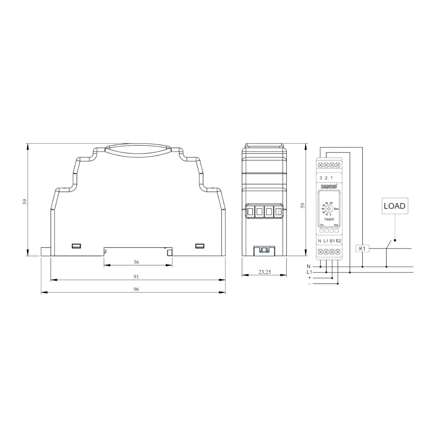 Реле времени 0,1 - 60 с 24V AC/DC - 220V AC EMAS ( RR3ZTS60 ) Реле времени 0,1 - 60 с 24V AC/DC - 220V AC EMAS ( RR3ZTS60 )