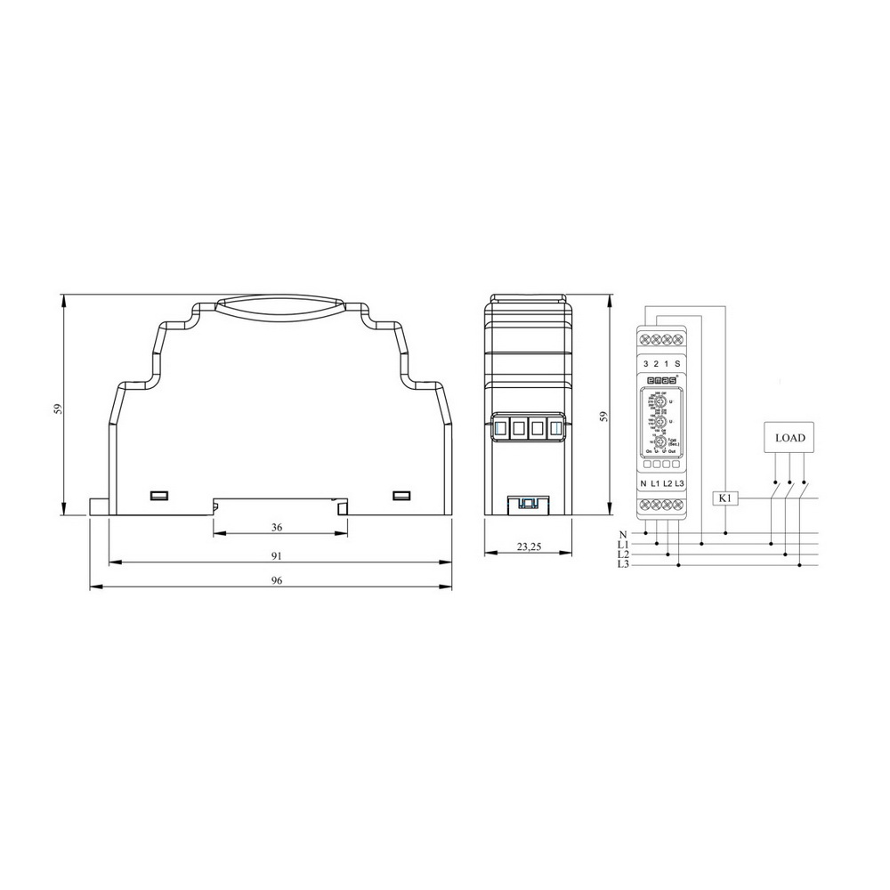 Реле напруги трифазне 0.1-20с Umin=150-210V/AC Umax=230-300V/AC EMAS ( RR3VP02 ) Реле напруги трифазне 0.1-20с Umin=150-210V/AC Umax=230-300V/AC EMAS ( RR3VP02 )
