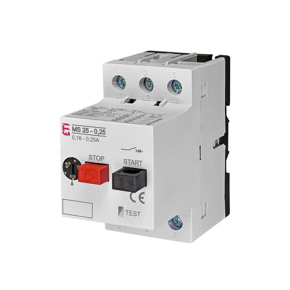 Автомат захисту двигуна ETI MS25-0,25 (0,16А-0,25A) ( 4600020 )