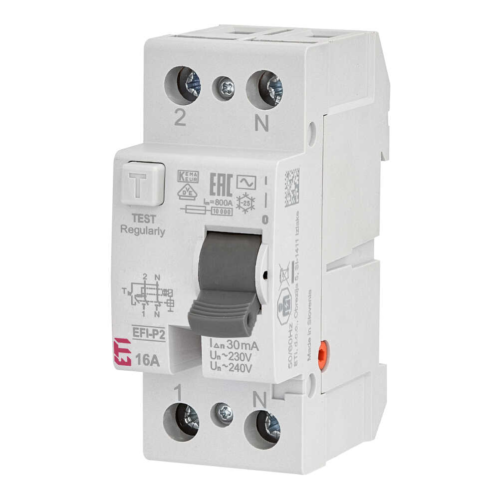 Дифреле ЕТІ EFI-P2 2P 16А 30мА AC 10kA ( 2061210 )