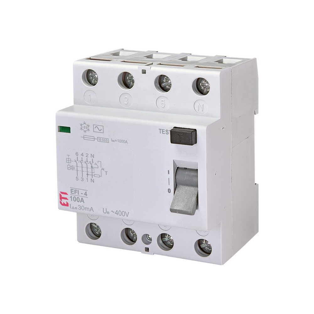 Дифреле ЕТІ EFI-4 4P 100А 30мА тип AC 10kA ( 2062151 ) Дифреле ЕТІ EFI-4 4P 100А 30мА тип AC 10kA ( 2062151 )