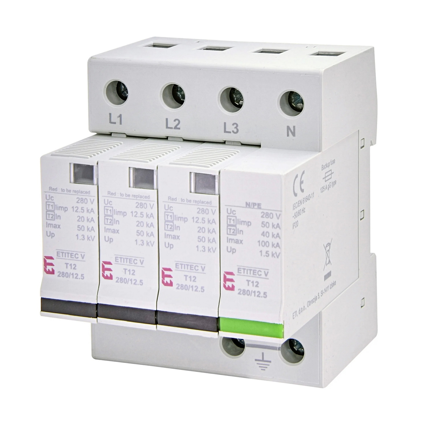 Ограничитель перенапряжения 255/12,5 T123 4р (3+1) ETITEC VS ЕТІ ( 2442925 ) Ограничитель перенапряжения 255/12,5 T123 4р (3+1) ETITEC VS ЕТІ ( 2442925 )