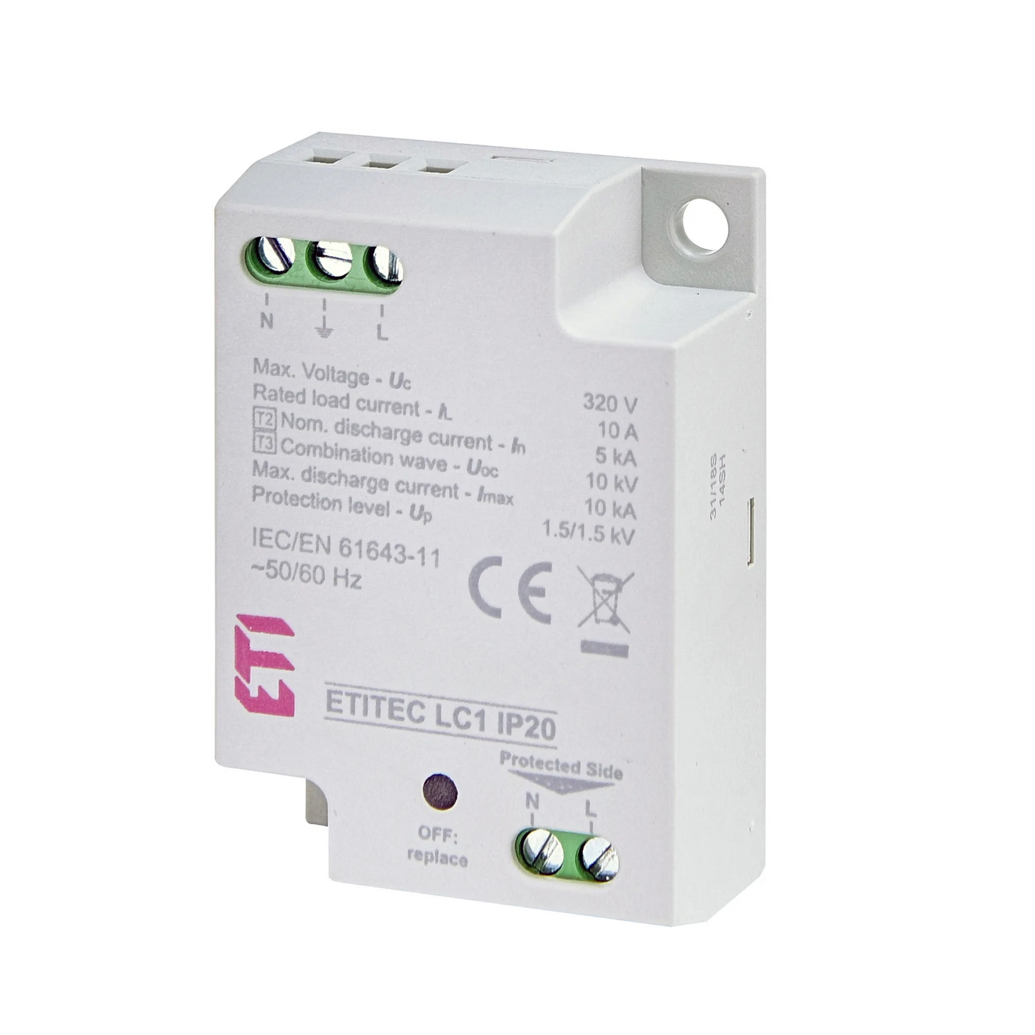 Ограничитель перенапряжения LC1 IP20 ETITEC ЕТІ ( 2442980 ) Ограничитель перенапряжения LC1 IP20 ETITEC ЕТІ ( 2442980 )